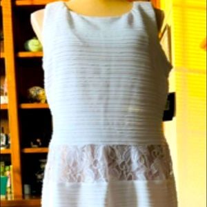 NWT SLNY white lace dress 18W